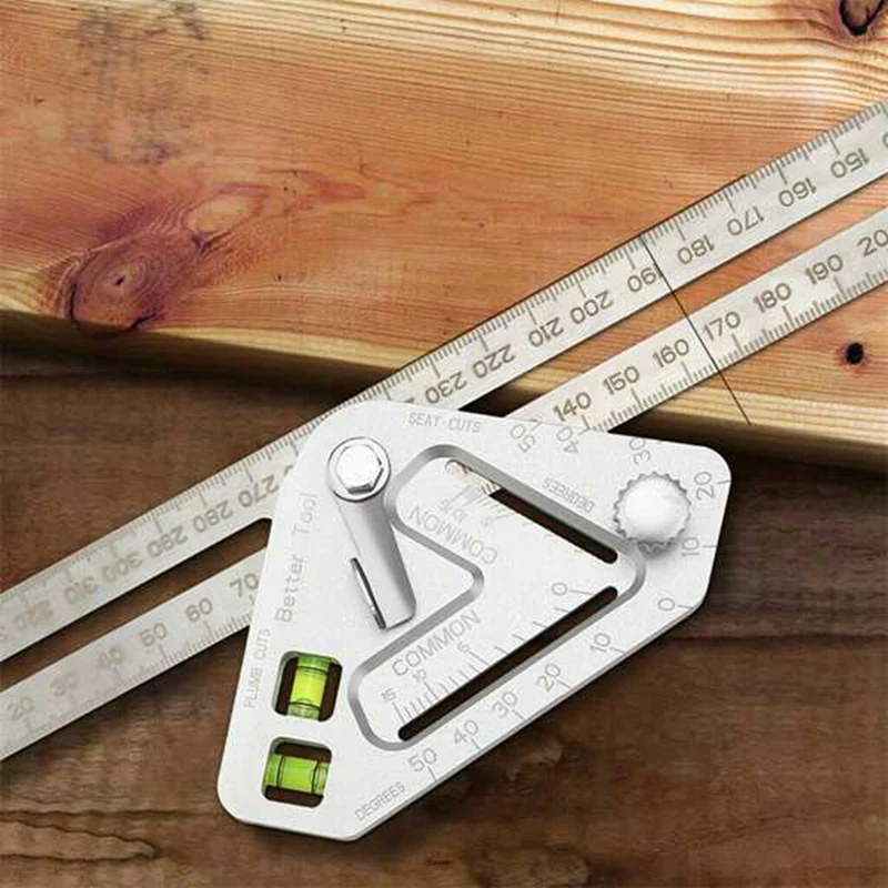 Righello multifunzione per la lavorazione del legno righello multifunzione per ingegnere angolo per la lavorazione del legno combinazione righello quadrato di misurazione
