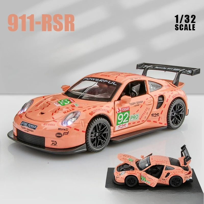 

Моделирование масштаба 1/32, модель гоночного автомобиля 911 RSR, литая под давлением гоночная машина Le Mans, игрушка для детей, подарок на день рождения для мальчиков, коллекция миниатюрных