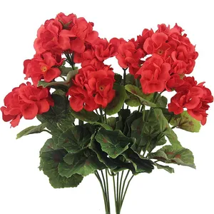 실크 베고 니아 인공 식물 꽃 홈 플로럴 배열 DIY 발렌타인의 화환 결혼 용품 화병 장식 뜨거운 판매 10 최고의 판매 인공 실크 플라워 - №6