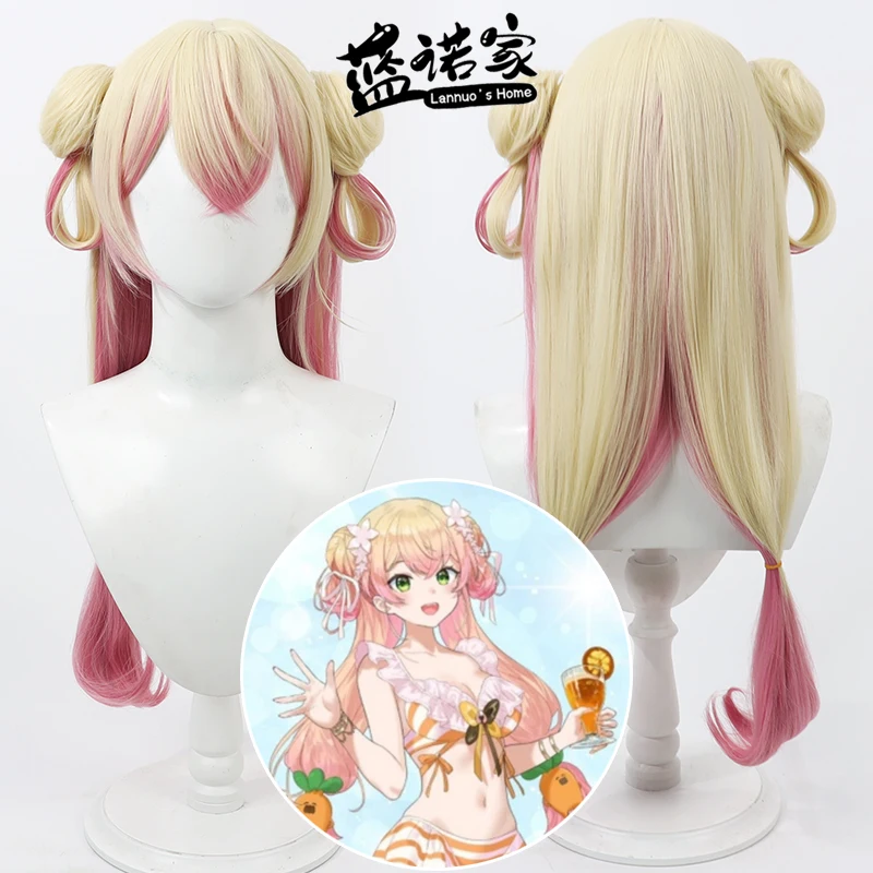 Virtual YouTube Vtuber Otonashi Kotone Cosplay Wig Halloween Carnival Party Props Synthetic Hair Heat Resistant Fiber + Wig Cap