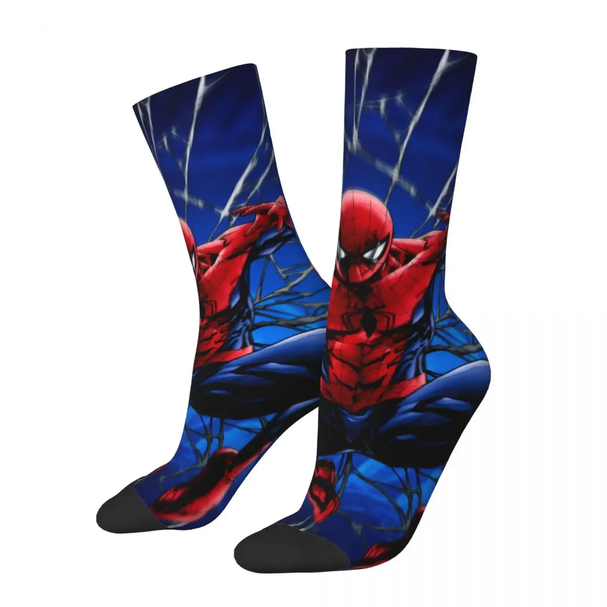 

Funny Crazy Sock for Men Fun And Funny Hip Hop Harajuku Marvel Spider Man Happy Quality Pattern Printed Boys Crew compression