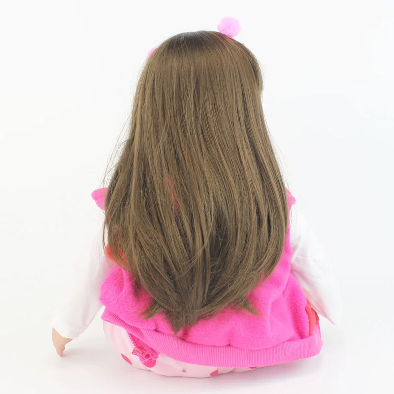 60cm Long Hair Princ Doll Toy Reatic Baby Reborn Simulation Walking Figure Collectible Model ex over 3 Years Old