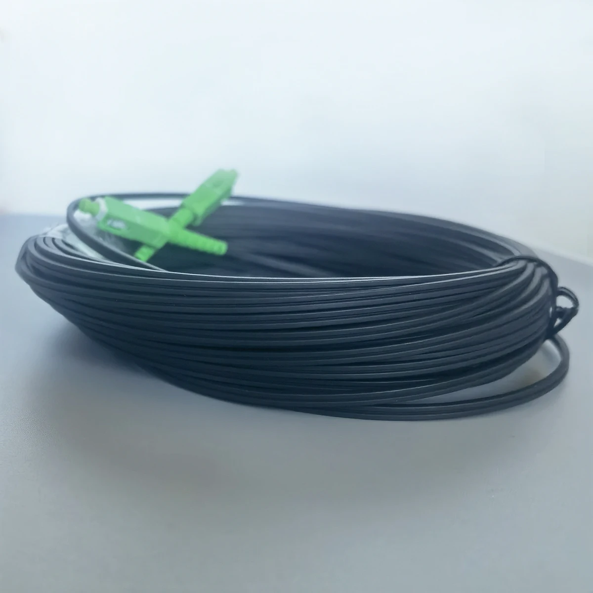 Indoor Drop Cable Fiber Optic Patch Cord Single Mode  Simplex Core SC/APC-SC/APC 10M-50M Drop Cable with SC Connector