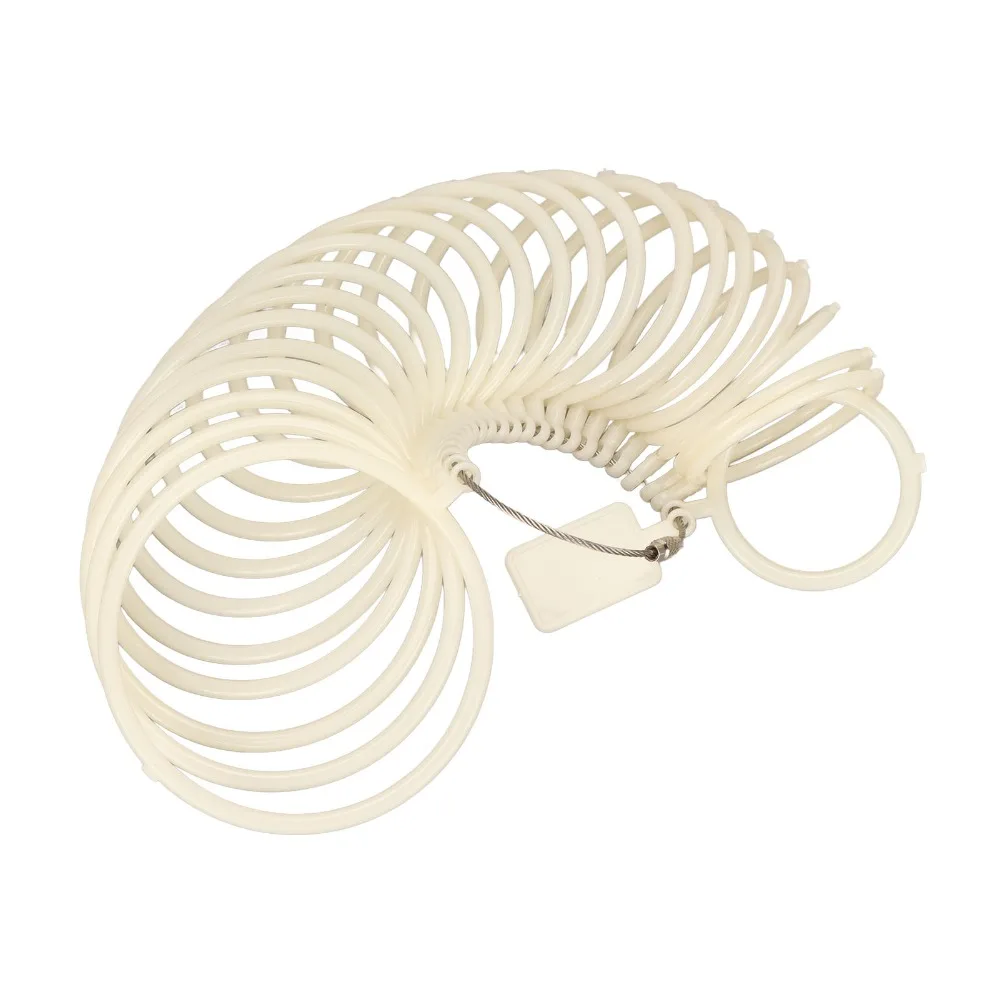 

White Plastic Bracelet Sizer Lightweight Design Accurate Measurement Bracelet Gauge Adjustable Tool Plastic Measuring Tool