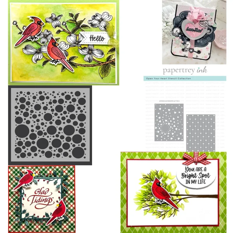 A Horizontal Line Separates the Heart from the Circle Metal Cutting Frame Stencil 2026 New Templates DIY Scrap Booking Paper