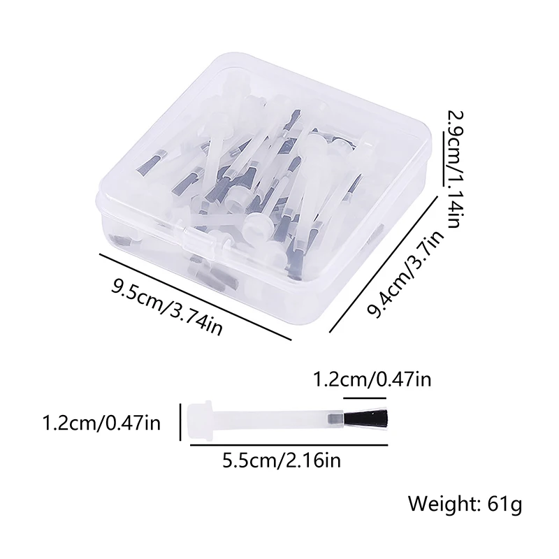 فرشاة طلاء الأظافر القابل للتصرف مع قضيب السائل ، أدوات مانيكير ، استبدال زجاجة ، الفن ، 50 قطعة لكل صندوق