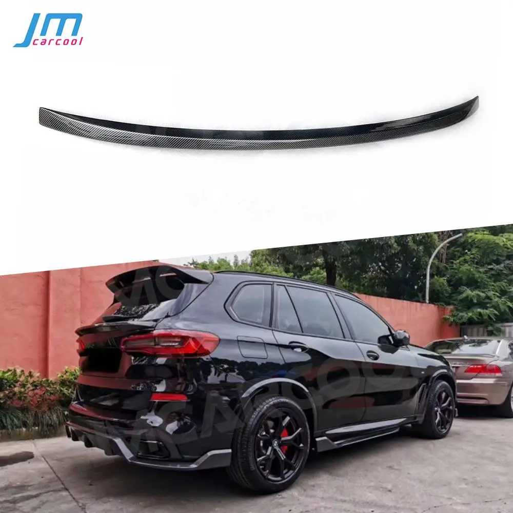 

JMCARCOOL ABS Carbon Look Car Rear Trunk Lip Spoiler Gloss Black Bumper Wings Body Kits For BMW X5 G05 2019 UP Car Accesorise