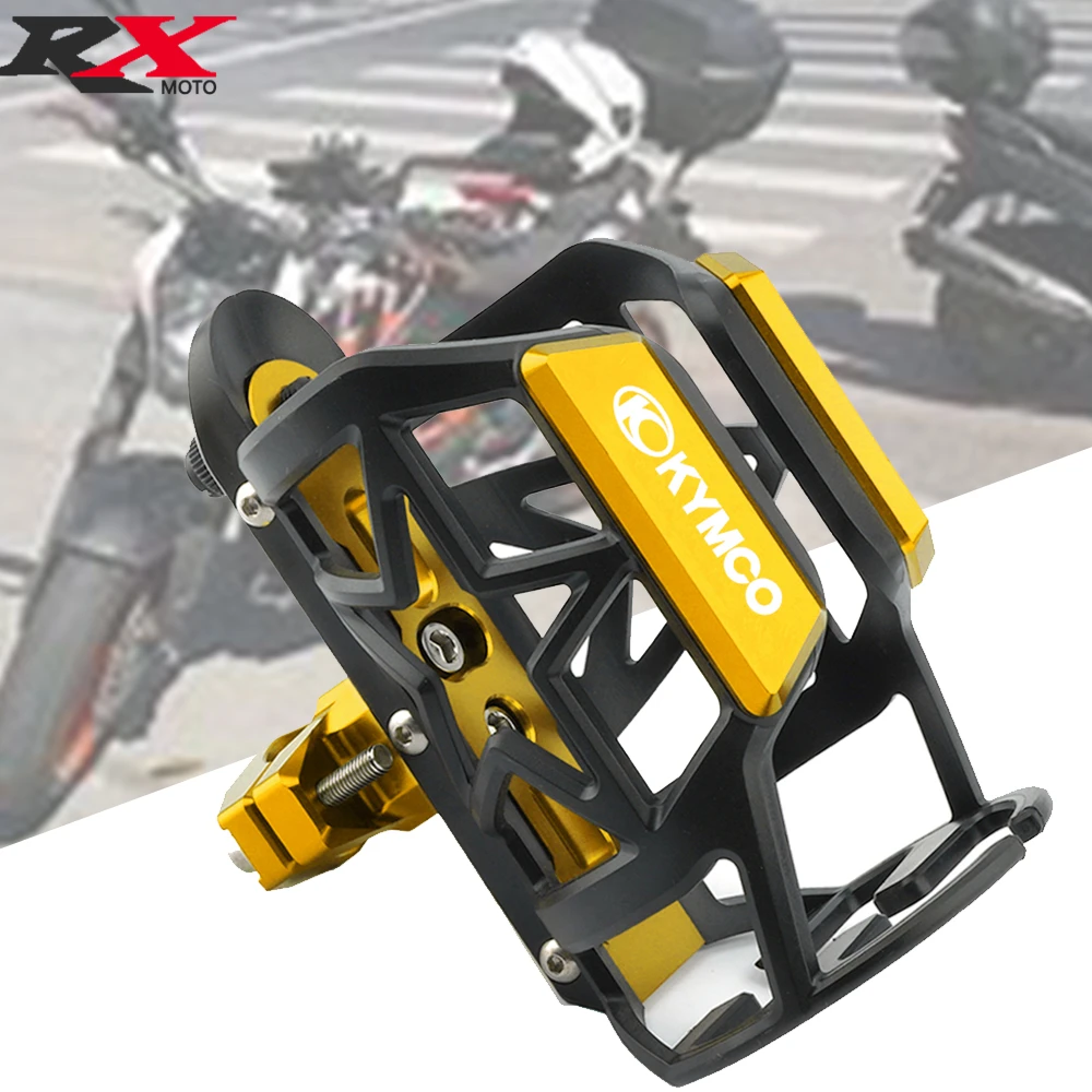 

For KYMCO DOWNTOWN 125i 200i 300i 350i DT 125 200 300 Xcitings400 Motorcycle CNC Beverage Water Bottle Drink Cup Holder Mount