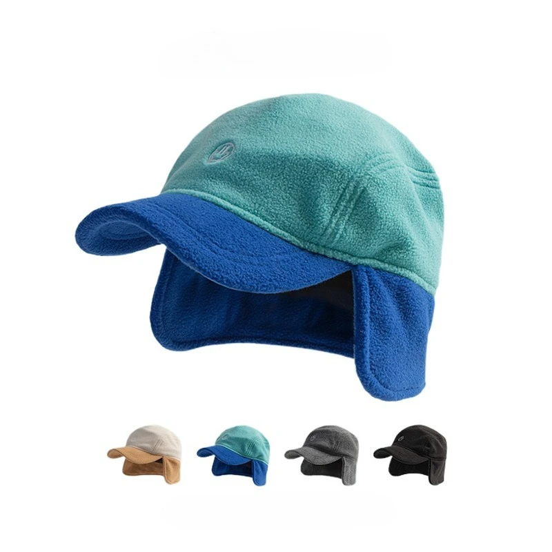 New Autumn and Winter Lei Feng Hat Smiling Face Ear Protector Hat Men and Women Duck Tongue Baseball Cap Winter