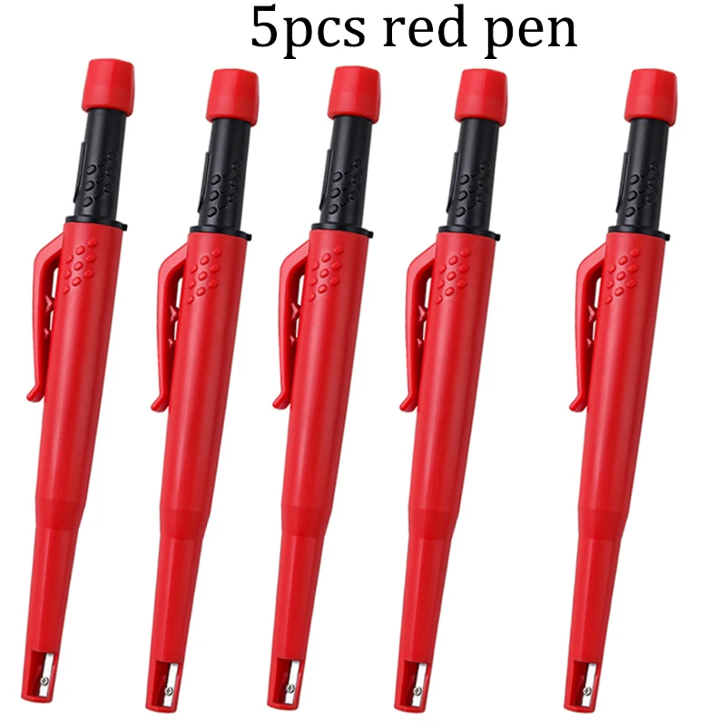 5 Teile/satz Solide Zimmermann Bleistift Set 2,8mm Tiefe Loch Mechanische Bleistift Marker Mit Gebaut in Spitzer Für Holzbearbeitung architekt