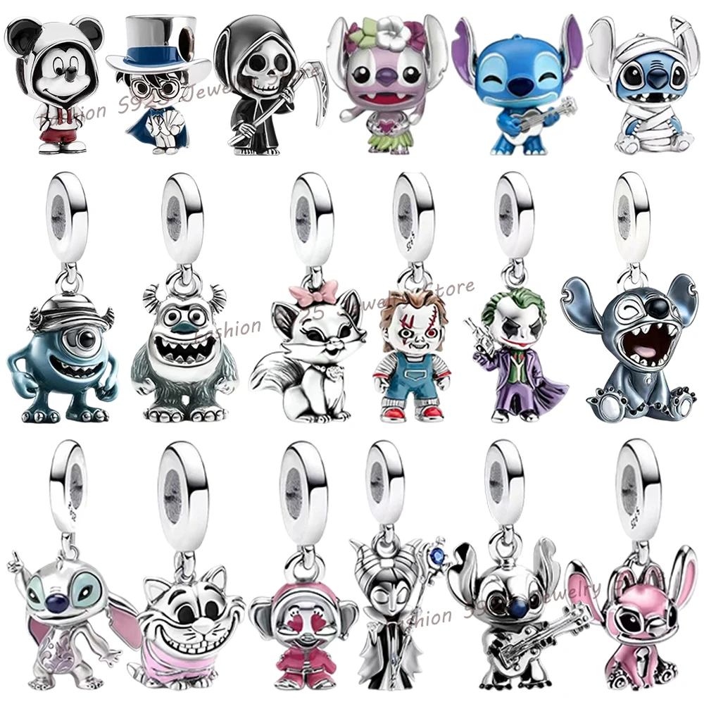 Hot selling 925 silver cup bead mouse pig pendant European original bracelet DIY jewelry daily wear exquisite charm jewelry gift