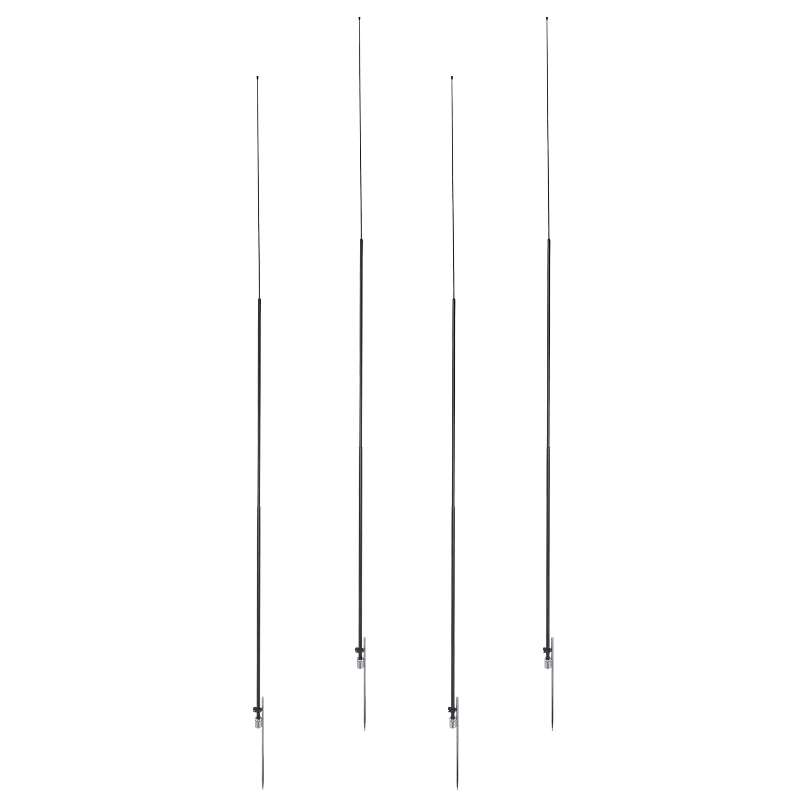 4-Pack 12ft Feather Flag Poles Pole Spike Ground Stake Feather Flutter Swooper Flag Mount Kit