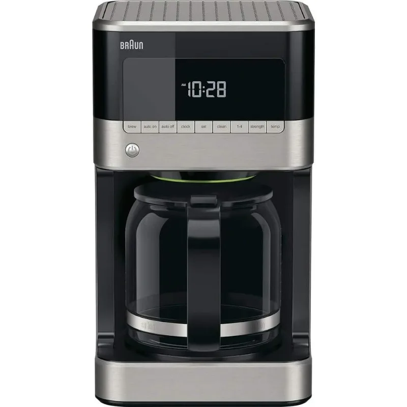 12 cup Drip Coffee Maker,PureFlavor system, Flavor Loss Prevention, Programmable Clock, Black