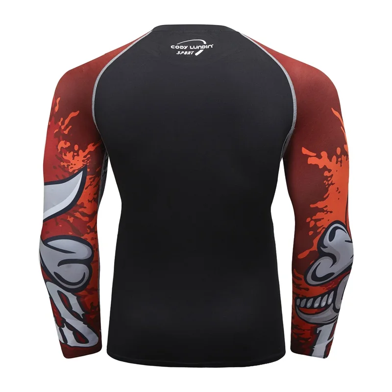 Koszulka kompresyjna Rashguard bokserskie koszulki do biegania joga Fitness MMA męskie koszulki BJJ rajstopy Muay Thai GMY marka sportowa odzież