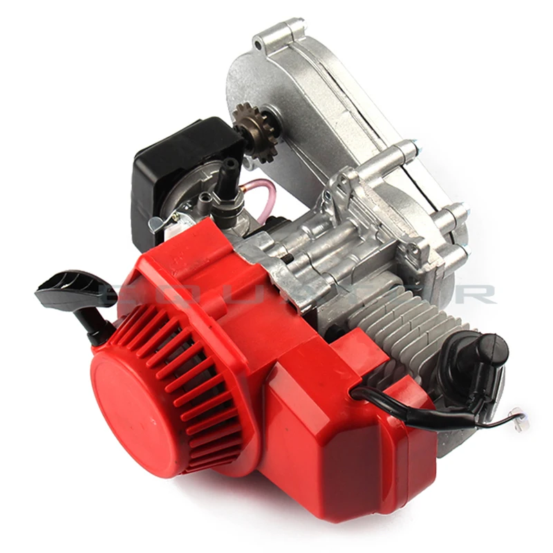 49CC 2 Stroke Motor Engine with T8F 14t Gear Box Easy to Start Pocket Bike Mini Dirt Bike Engine DIY Engine