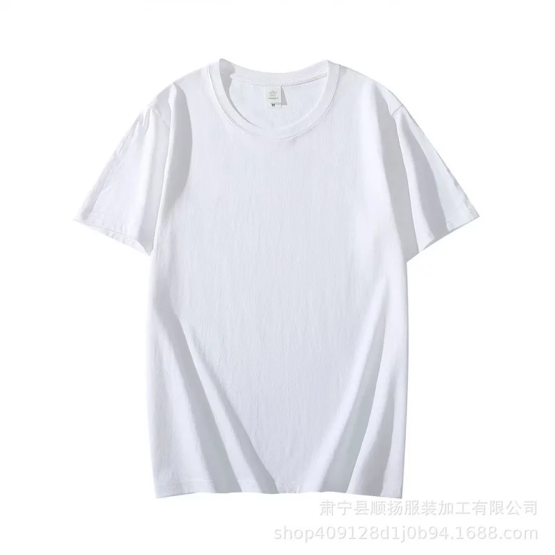 Cotton-Shirt Custom Workwear Printed Round Neck Short Sleeve Building Shirt Advertising Shirt Cultural Shirt Cl