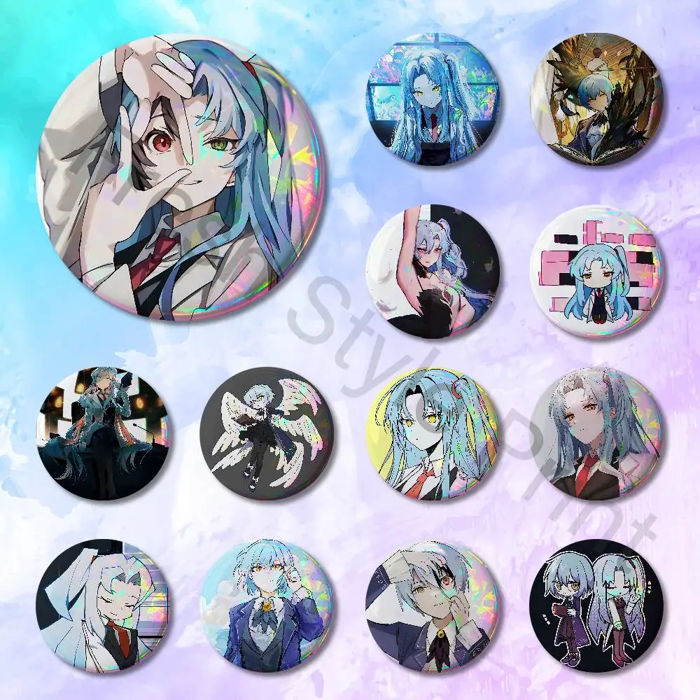 

L-Library Of R-Ruina Angela Pins 58mm Cute Cartoon Badge Handmade Brooches for Backpack Accessories