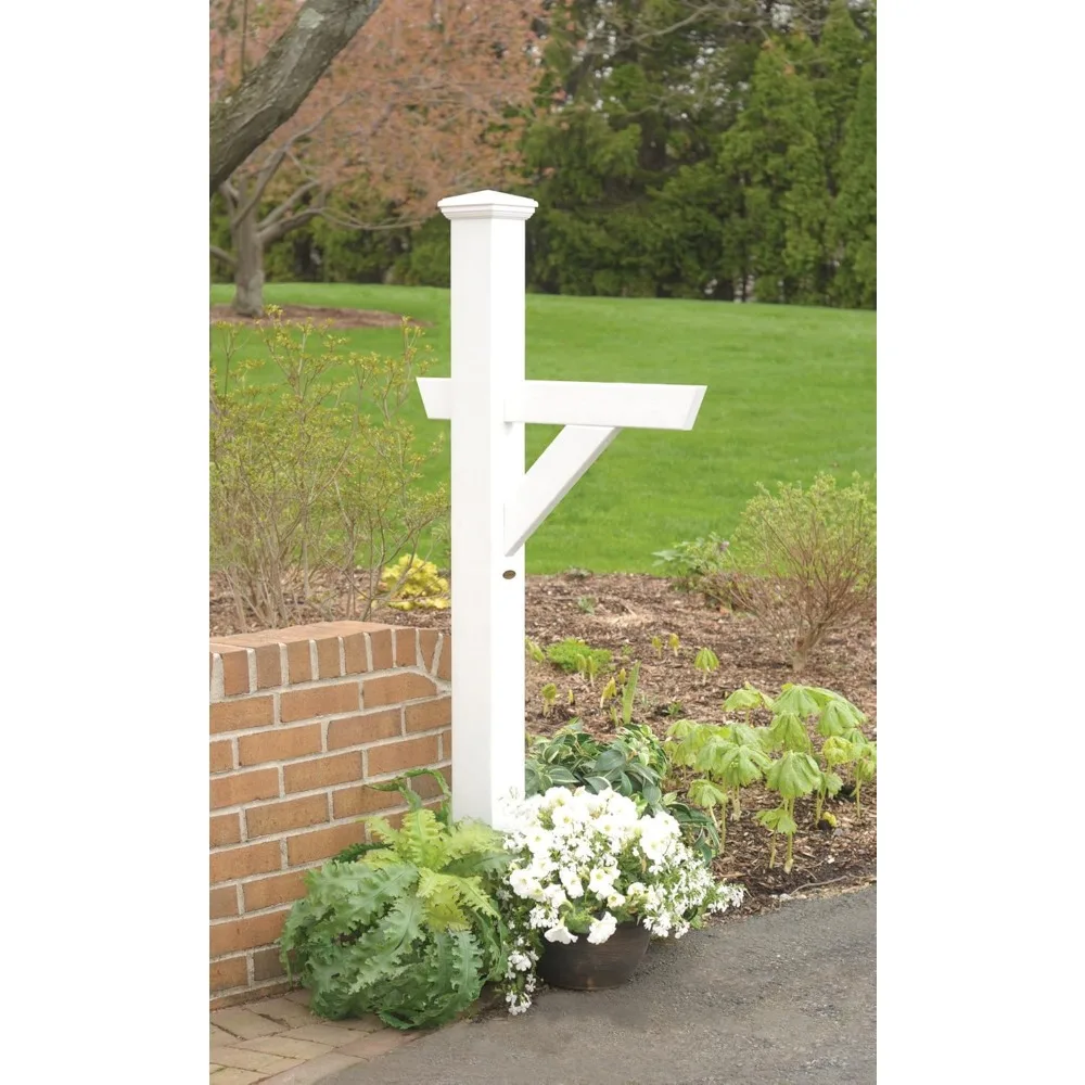 

AD-MLBX1-WHE Hazelton Mailbox Post, Standard, White