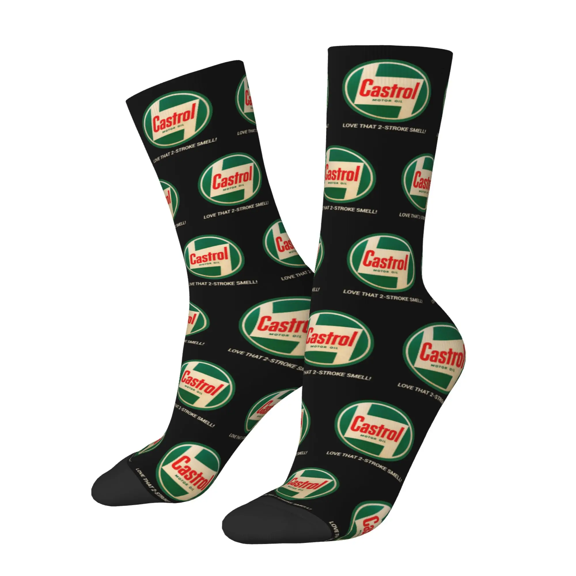 Classic Castrol Motor Oil Retro Socks Men's Women's Casual Love that Socks Harajuku Spring Summer Autumn Winter Socks Gifts