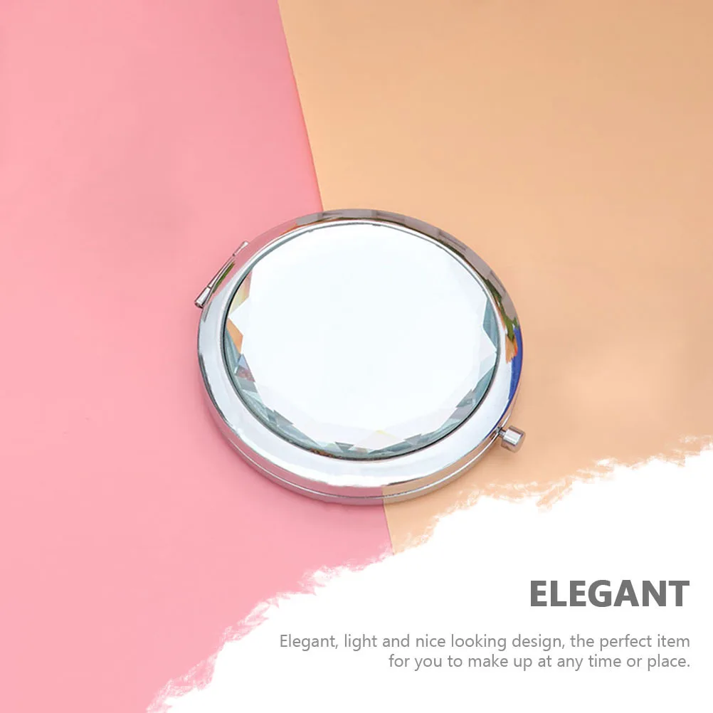 

5Pcs Small Portable Makeup Mirrors Double-Sided Foldable Metal Travel Compact Mirror Double-Sided Makeup Mirror