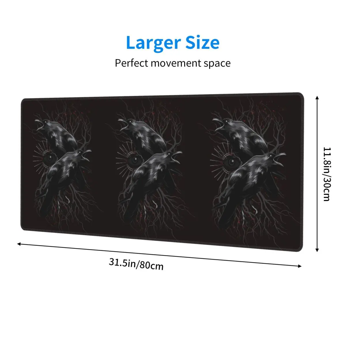 Large Mouse Pad Odin's Yggdrasil Raven Of Wisdom Gamer PC Laptop Mats Keyboard Carpet Computer Gaming Desk Mat