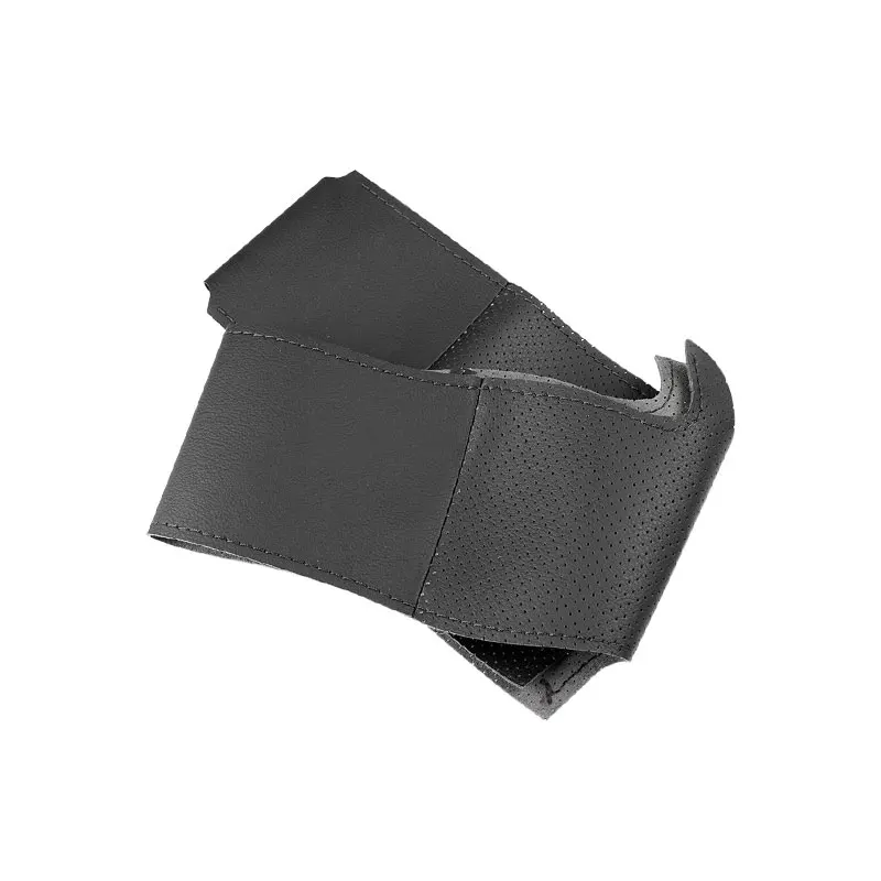 Perforate Microfiber Leather Car Steering Wheel Cover For Land Rover Range Rover Evoque 2012 2013 2014 2015 2016 2017 2018 Black