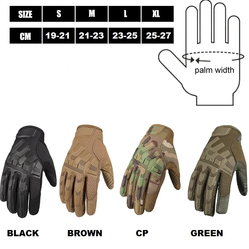 Riding Gloves Breathable Full Finger Antiskid Screen Touch Mountaineering Tactical Gloves Outdoor Sports Protect Gear