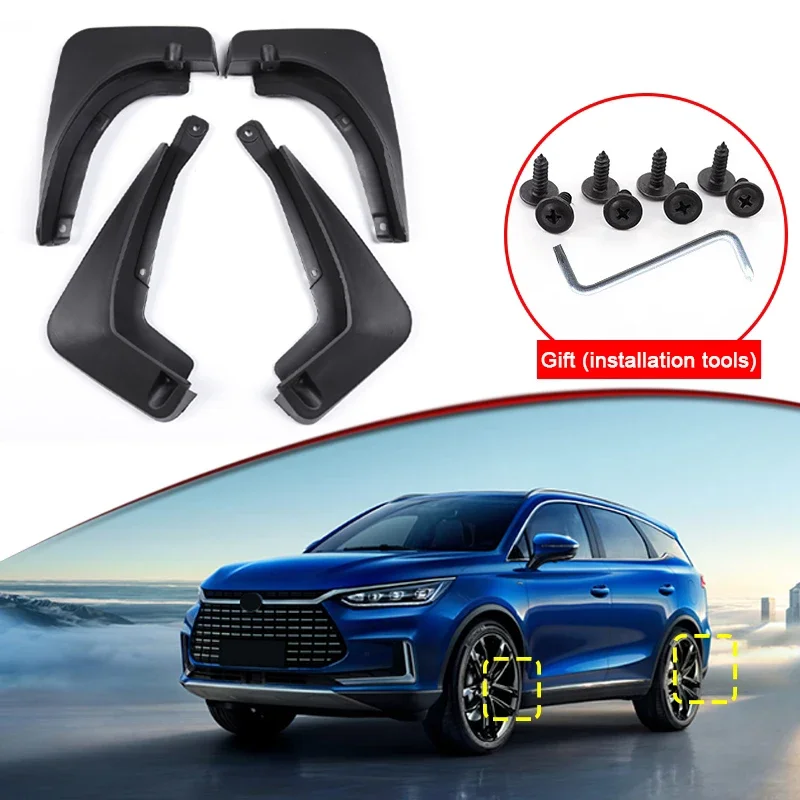 ABS Car Mud Flaps Splash Guard Car Styling For BYD TANG EV TAN EV 2022 2023 Mudguards MudFlaps Front Rear Fender Auto Accessory