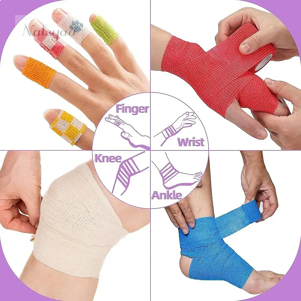 Tattoo Grip Tape 5cm Non-Woven Waterproof Self Adhesive Bandage Cover Wraps Finger Protection Accessories