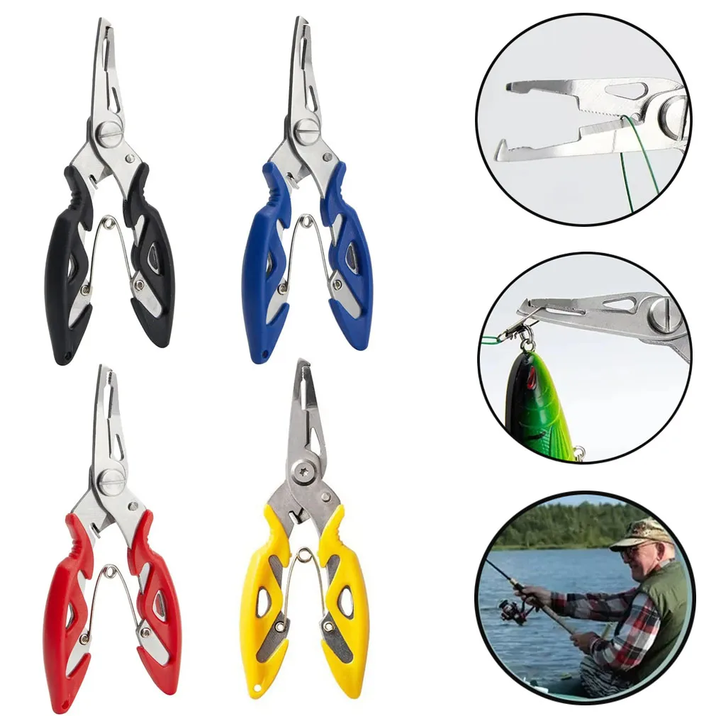 

1Pc Fishing Lure Plier Scissors Multifunctional Cutting Lines Uncoupling Fish Hooks Opening Coils Outdoor Fishing Tools Plier