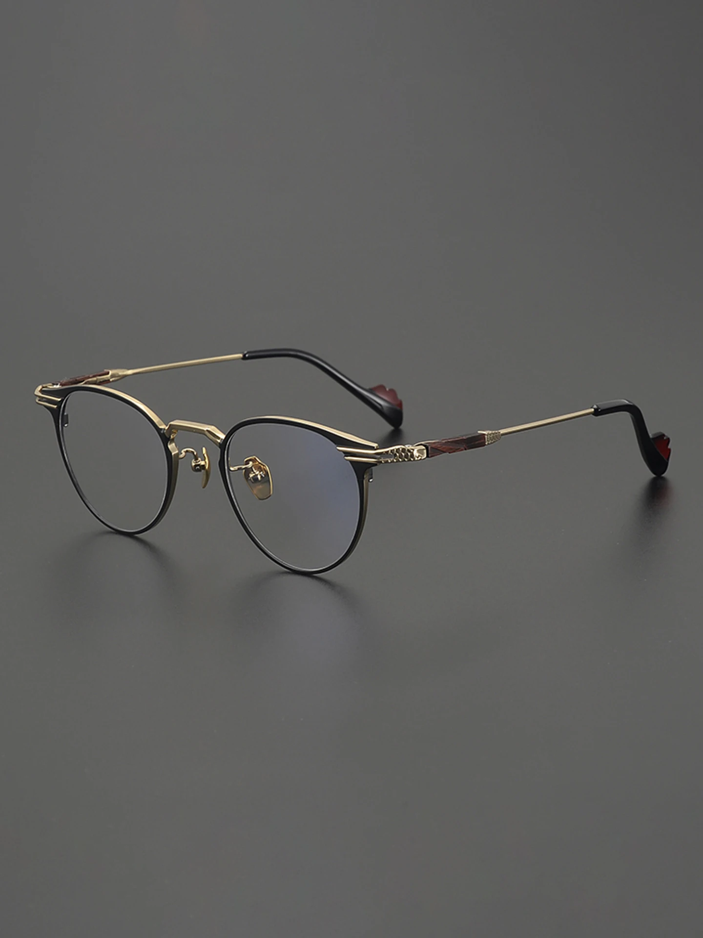 

Handmade Carved New Vintage Glasses Frame Men Optical Prescription Custom Eyewear Round Titanium Women Myopia Reading Eyeglasses