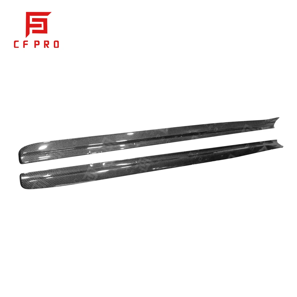 Carbon Fiber RZ Style Side Skirts For Mercedes Benz C Class W205 C63 Car Side Door Edge Protector Auto Refitting Side Skirt Lip