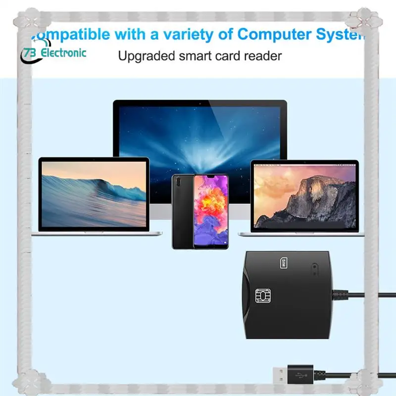 

24-Hour Delivery USB Smart Card Reader CAC, Bank Card, ATM, Tax Payment, IC Card, SIM Card, ID Card Support