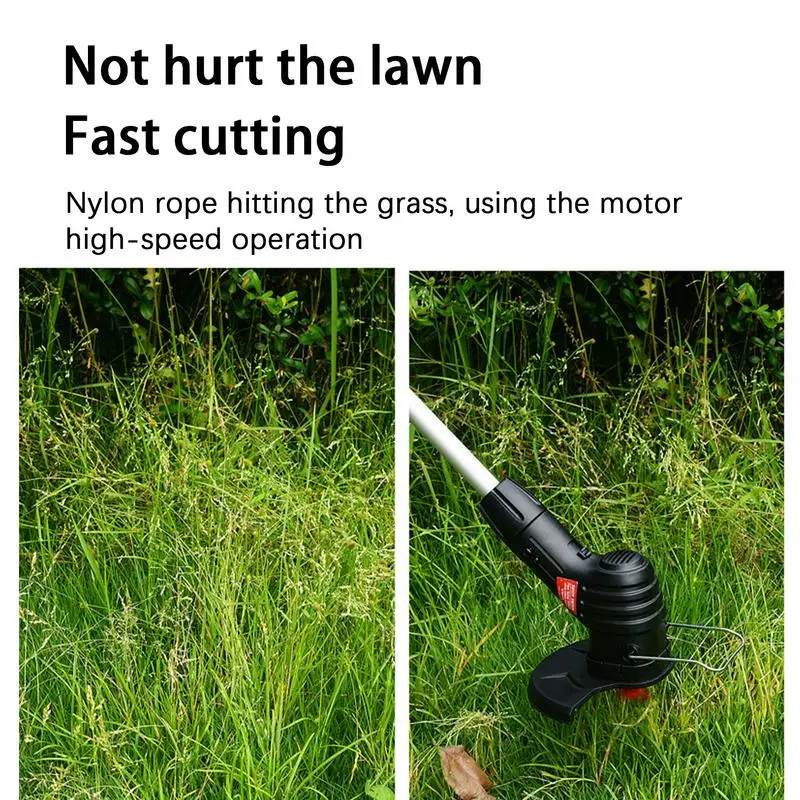 Grass Trimmer Edger Cordless Electric Lawn Mower Grass Edger Trimmer Portable Low Noise Landscaping Products for Grass Courtyard