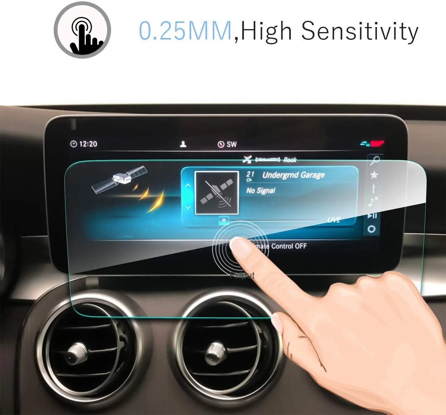 Dla Mercedes Benz C-Class W205 2019 2020 10,25-calowa folia ekranu nawigacyjnego o wysokiej czułości