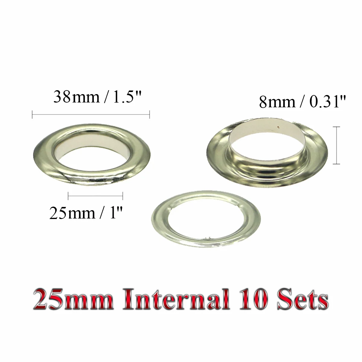 Variant: 25mm argento 10 set