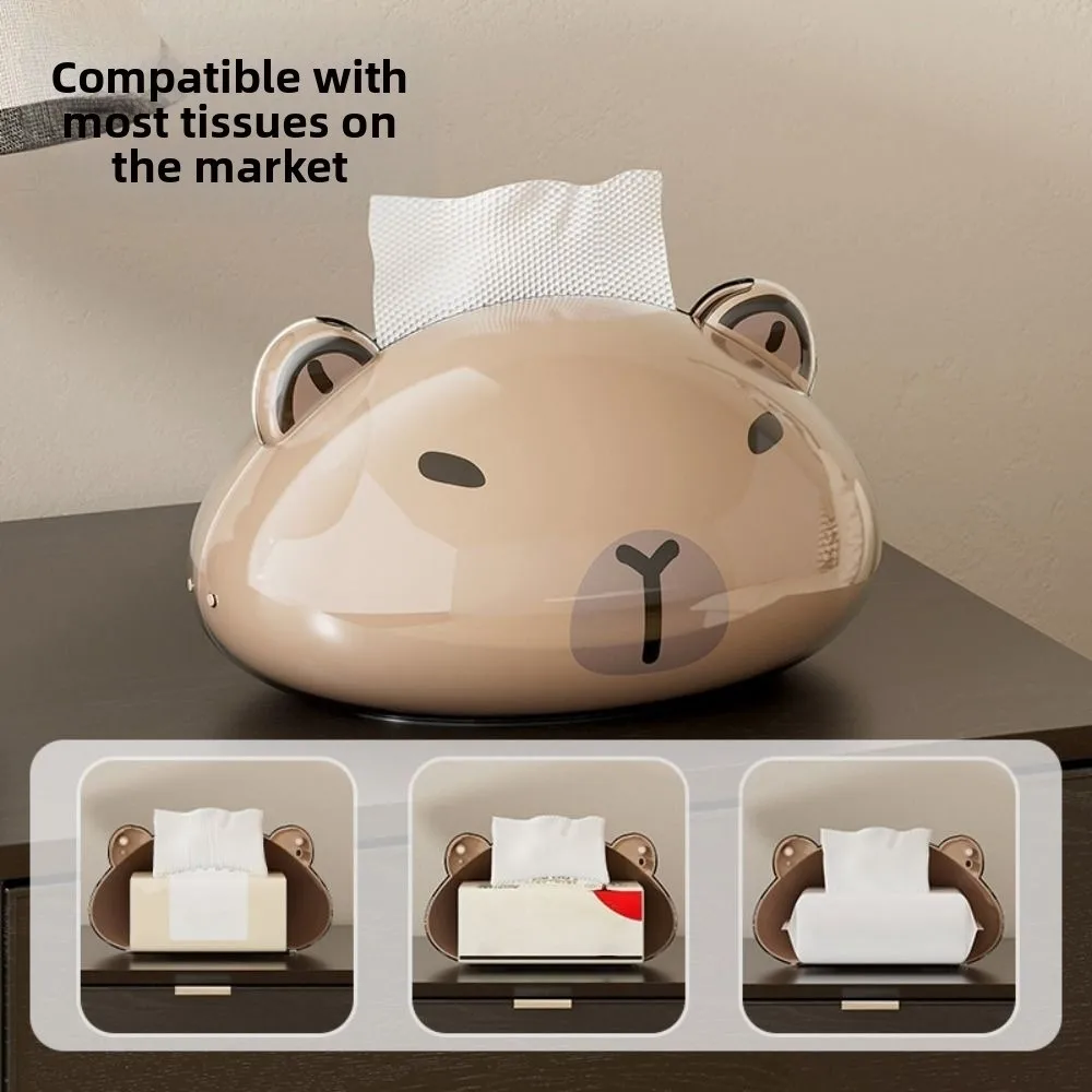 

Animal Tissue Storage Box Creative Cartoon Paper Towel Case Magnetic Large Capacity Capybara Napkin Holder Kitchen