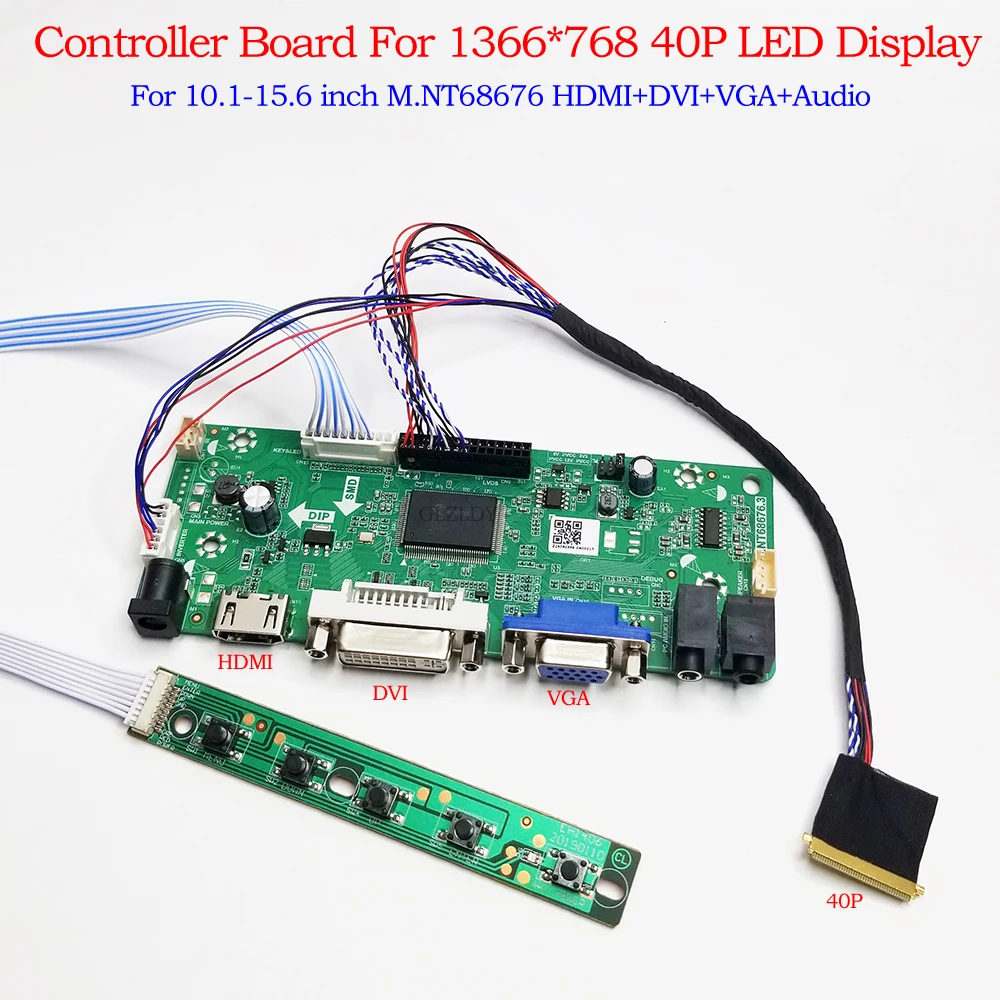 LP156WH4 Controller Board HDMI+DVI+VGA+Audio Driver Kit 10.1/11.6/13.3/14/15.6