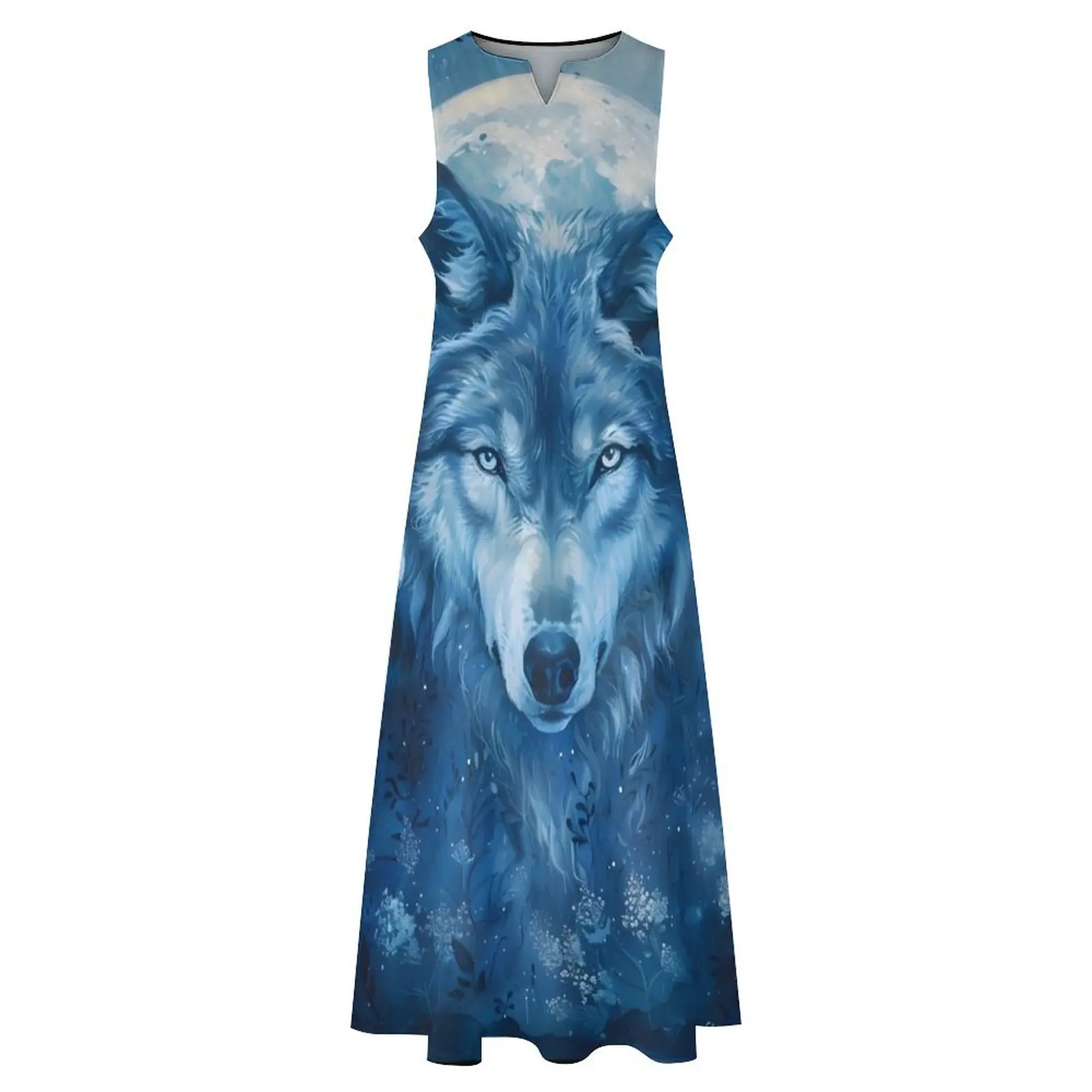 Vestido longo Moonlit Wolf Enchantment para mulheres, vestidos de noiva para mulheres, vestido feminino chique e elegante