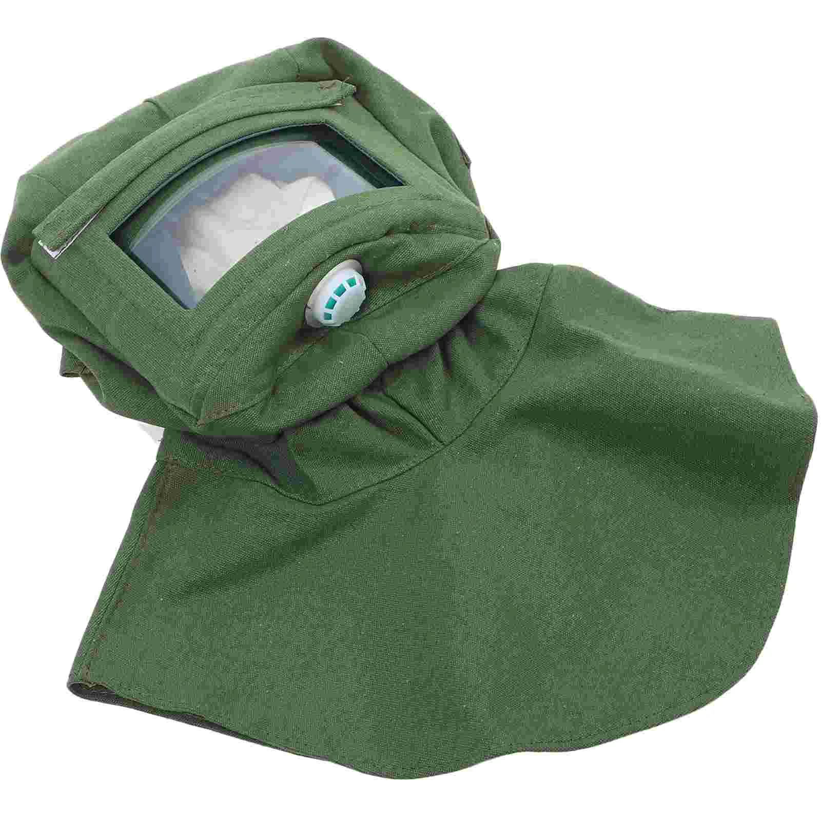 Sandblasting Hood Cap Sandblasting Shawl Cap Anti-dust Sandblasting Shawl with Face Protector