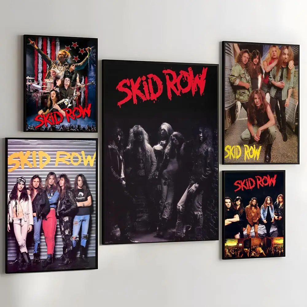 S-Skid Row Painting Calligraphy Self Adhesive Wall Art Waterproof Print For Bedroom Hallway Home Decor