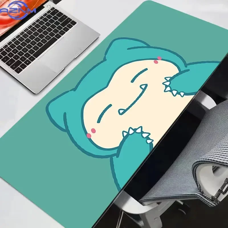 Pokemon Snorlax Light Green Large Mouse Pad, XXL Extended Gaming Desk Mat, Non-slip Rubber Keyboard Mousepad for PC Laptop Deskt