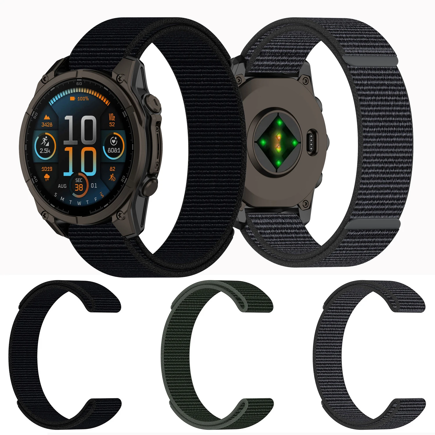 Forerunner 965 955 935 945 Watchband 22mm Nylon Loop Bracelet For Garmin Instinct /Instinct2/ Descent G1/Descent G1 Solar Strap