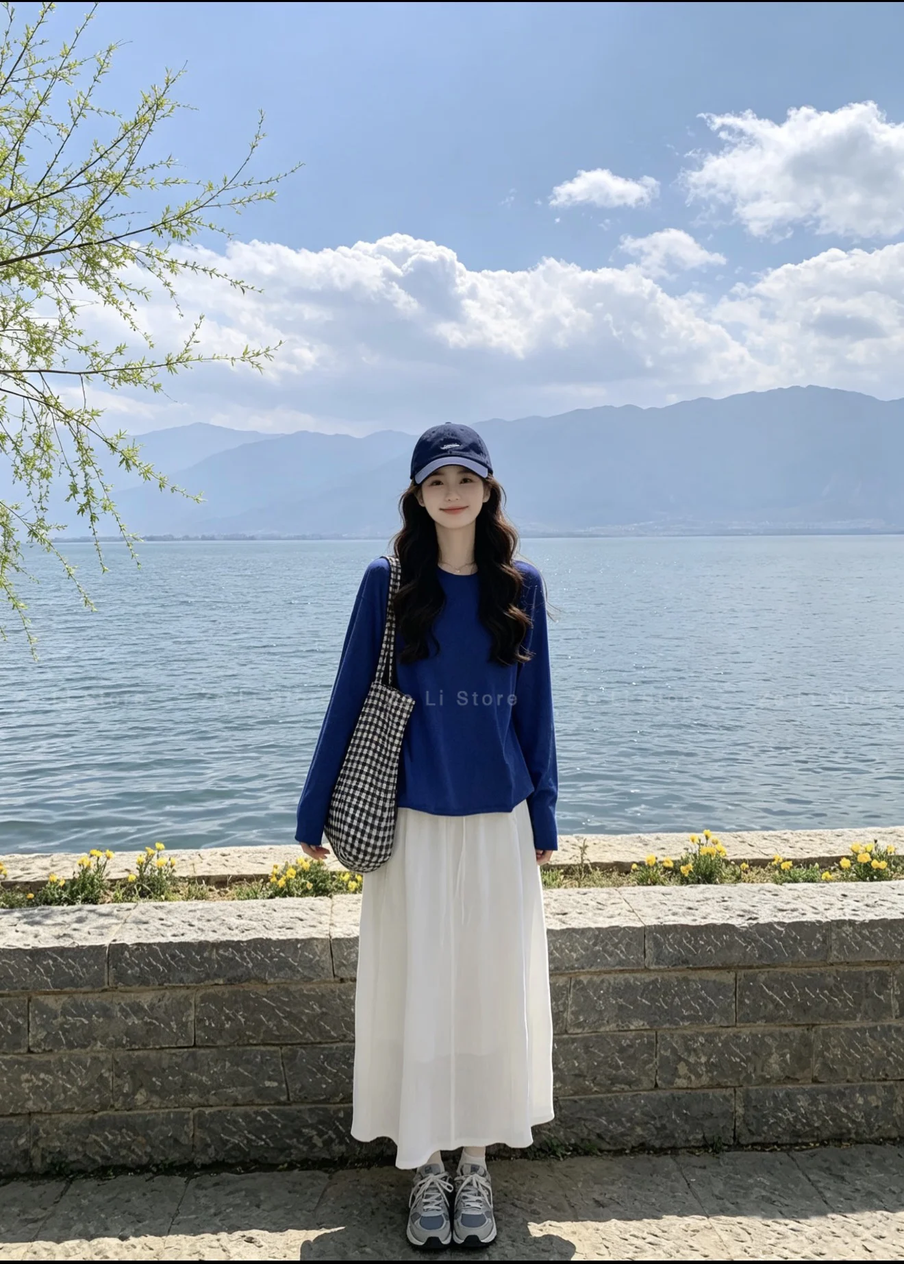 White Quick-Dry Workwear Skirt Women Summer Thin A-Line Pumpkin Skirt High Waist Slimming Half-Length Skirt Casual Style