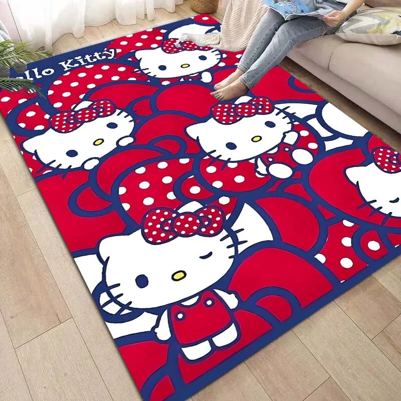 Cute Cartoon Hello Kitty Entrance Door Cushion Bathroom Anime Living Room Carpet Home Carpet Bathroom Foot Pad