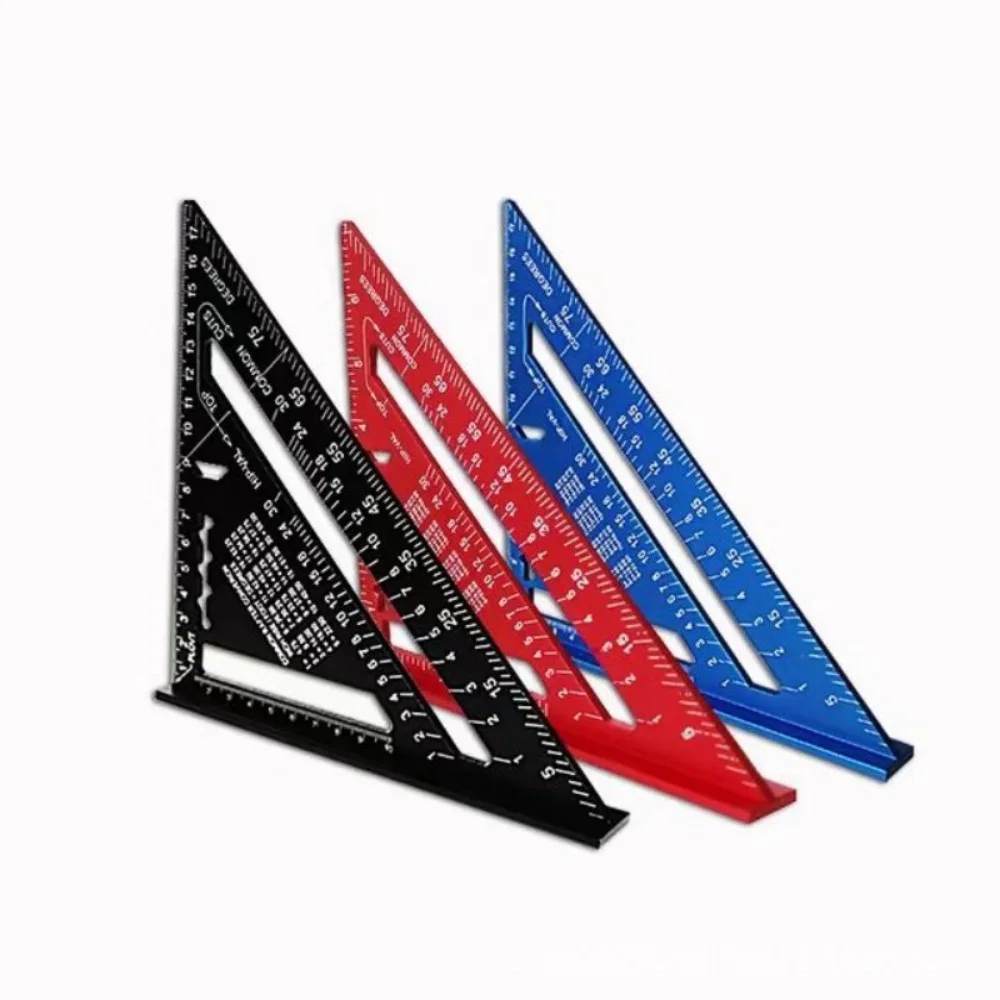 Triángulo de carpintero, herramienta de medición cuadrada para carpintería, ángulo de 90 grados, marcas de medición precisas para proyectos de bricolaje de carpintería