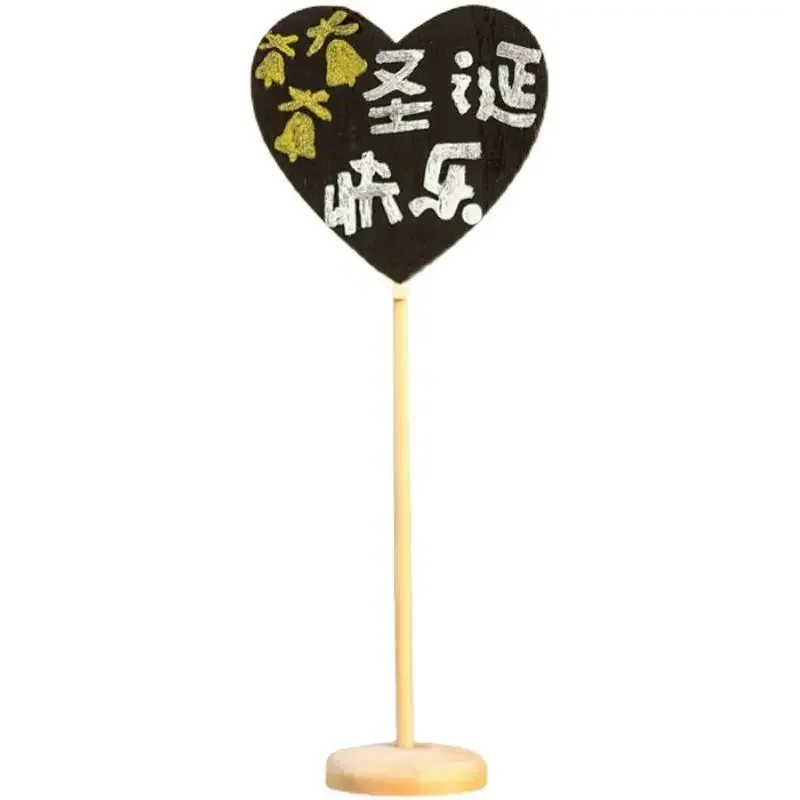 Mini pizarra de madera para el Día de San Valentín, arreglo Floral, decoración de mesa, adorno de Bar, tarjeta de inserción suculenta, etiqueta de precio, 5 uds.