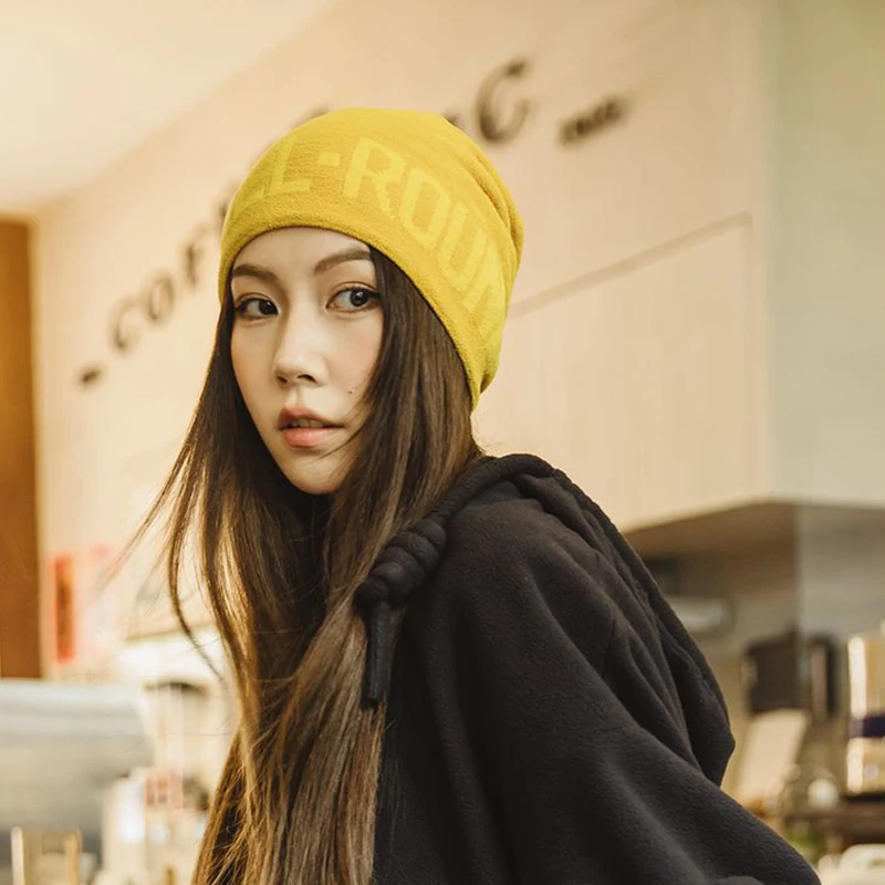 Cozy Yellow Knit Beanie for Women - Warm Winter Hat
