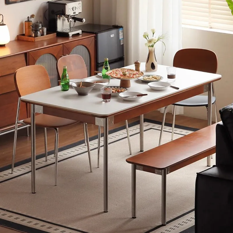 Modern Minimalist Keep Kitchen Tables Tall Luxury Nordic Style Dining Tables WarmTavolo Rotondo Pranzo Dining Room Furniture