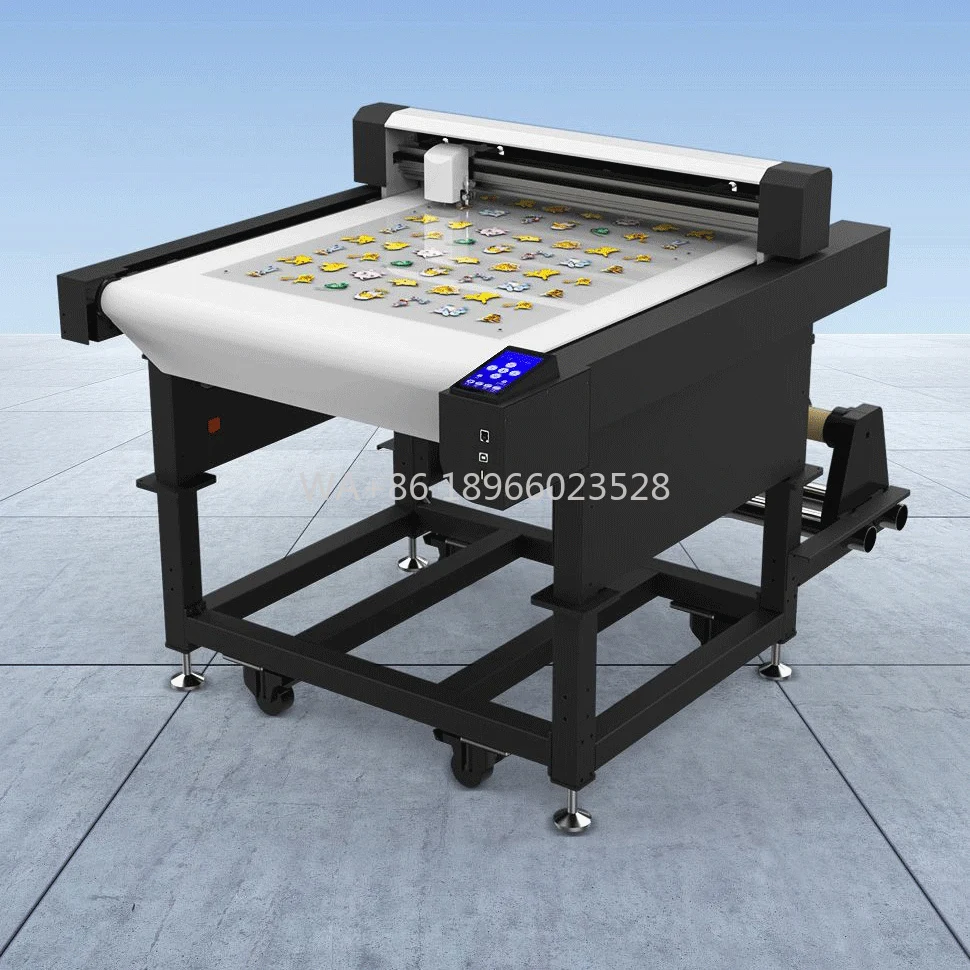 QK-6060C Auto Feeding Digital Pet Pvc Cardboard Sticker Half Cut Flatbed Die Cutter Plotter Cutting Machine for Sale